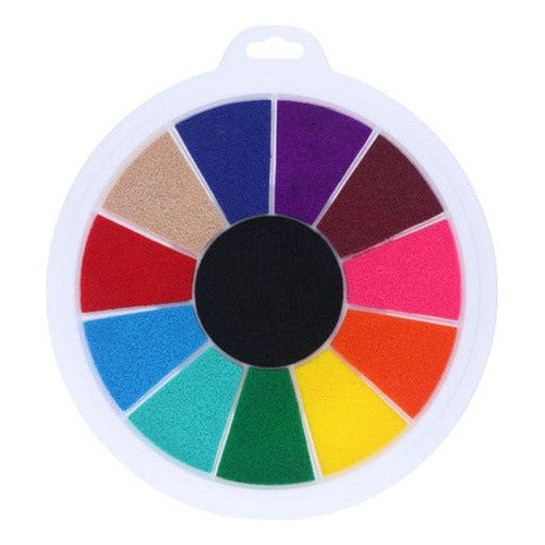 Almohadilla Stamp De Tinta De 12 Colores Para Niños