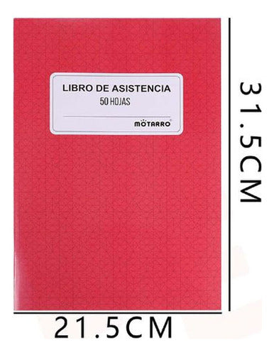 Libro De Asistencia 50 Hojas Tapa Blanda