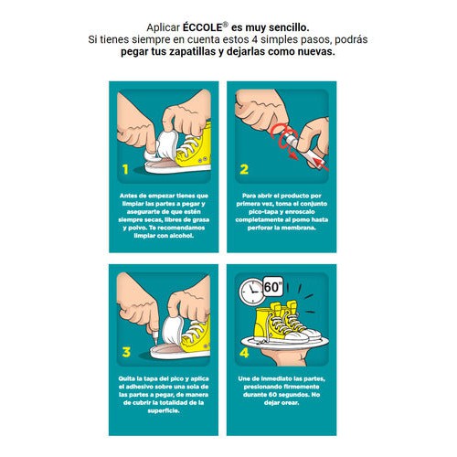 Eccole Pegamento Zapatos Y Zapatillas 9gr