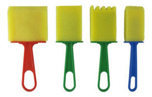Kit Brochas Esponja Para Pintar 4 Un