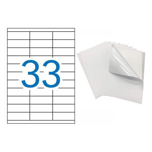Etiqueta Inkjet Brillante 70x25 Mm 10 Hojas