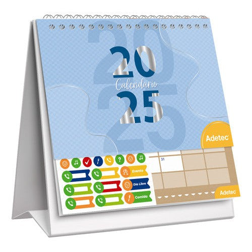 Calendario De Escritorio Anual Diseño Con Stickers