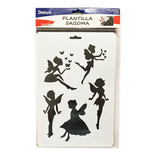 Plantilla Stencil 21x31 Cm Bailarinas Y Hadas