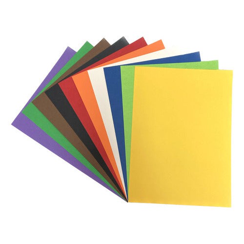 Carpeta Cartulina Española A4 10 Pliegos 10 Colores