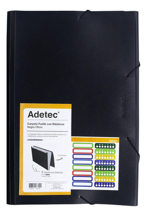 Carpeta Con Fuelle Oficio 12 Divisiones Adetec