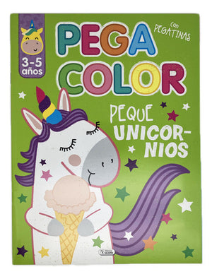 Libro Colorear Pega Color Animales