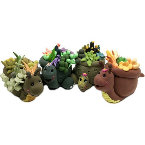 Figura Souvenir Decorativa Caracol Flores