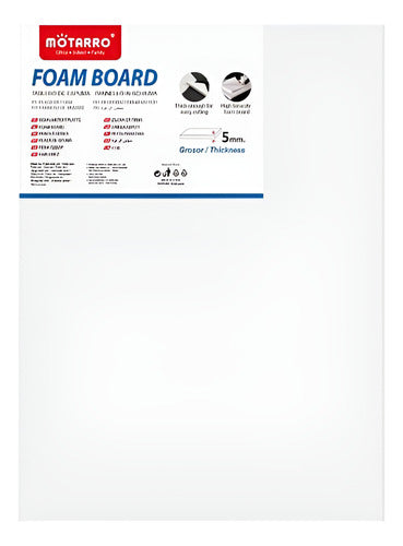 Cartón Pluma Blanco 40x60 Cm 5 Mm Escolar