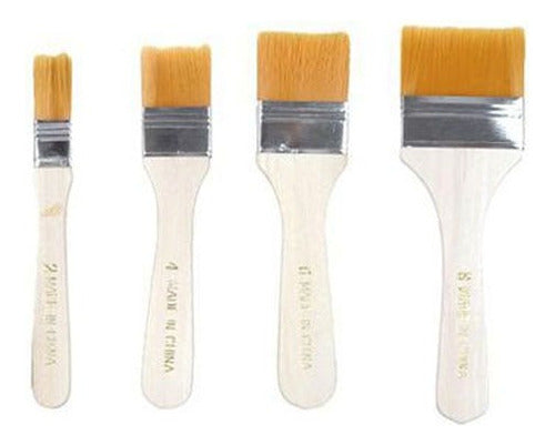 Kit Brochas Sintéticas Para Pintar 4 Un