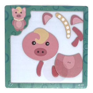 Puzzle Magnético Piezas De Madera Para Niños