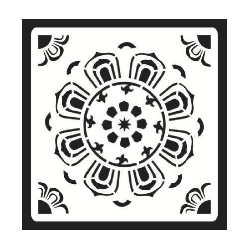 Plantilla Stencil 15x15 Cm Diseño Mandalas