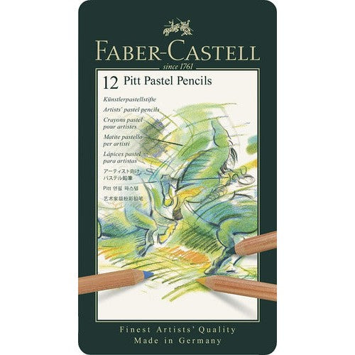 Lapices Faber Castell Pasteles Pitt 12 Colores Lata
