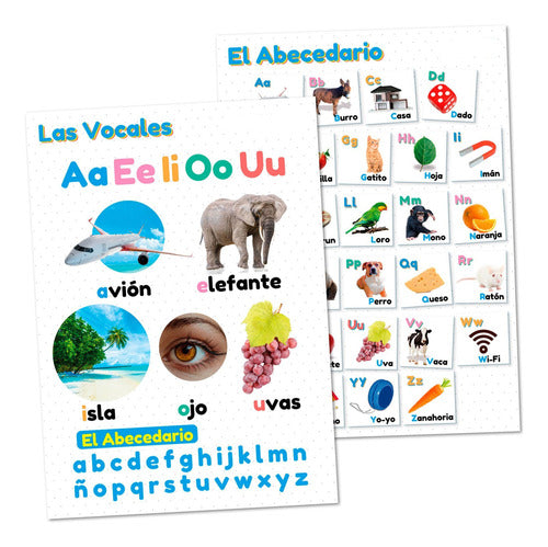 Lámina Didactica Abecedario / Vocales 50x70cm