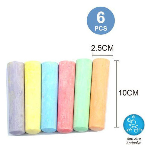 Set De 6 Tizas Jumbo Escolares