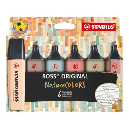 Set De 6 Destacadores Stabilo Boss Original Nature Colors