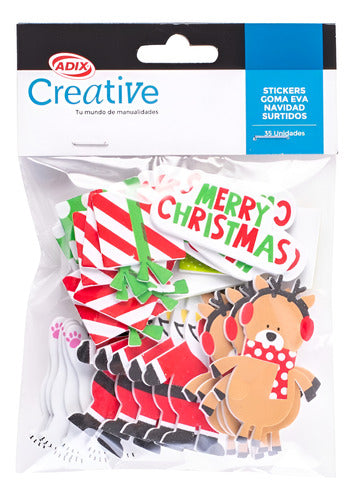 Stickers Navideños Goma Eva Mix