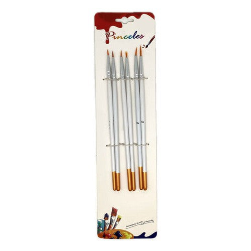 Pinceles Sinteticos Punta Fina Redonda Para Manualidades