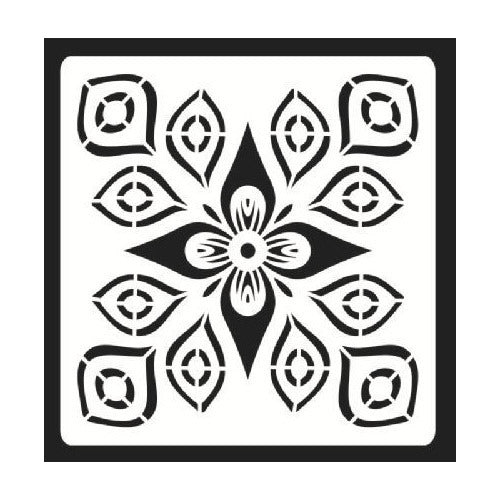 Plantilla Stencil 15x15 Cm Diseño Mandalas