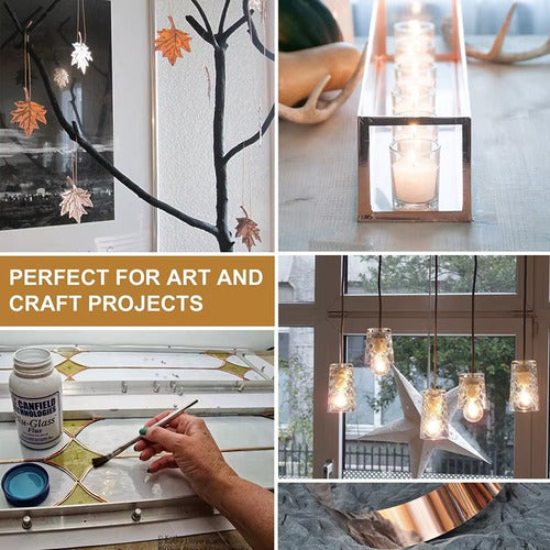 Cinta Adhesiva Lámina De Cobre Conductor 6 Mm 0.06 Mm 10mt