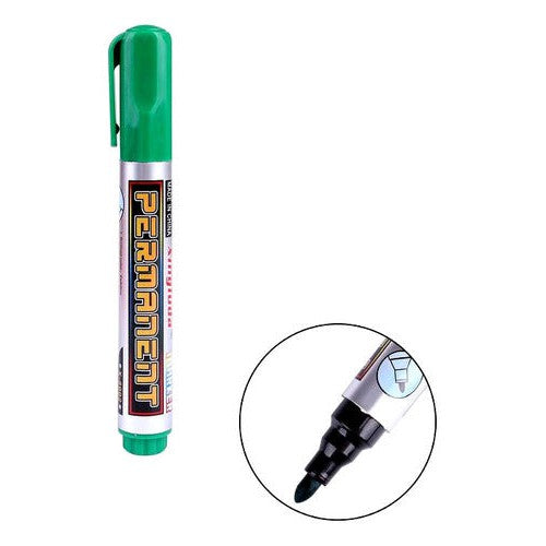 Marcador Permanente Verde Punta Redonda
