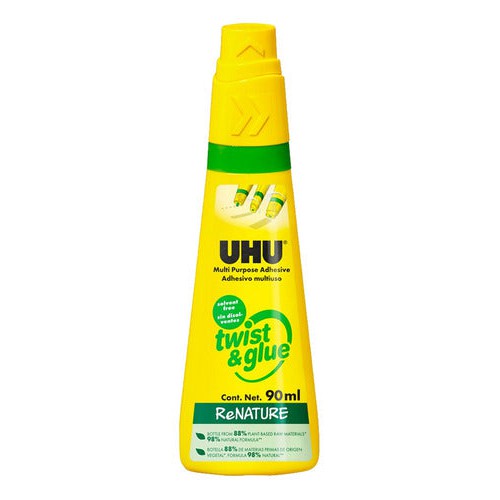 Pegamento Uhu Liquido 90ml Frasco Twist & Glue Renature