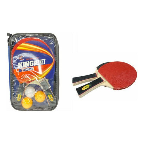 Set De 2 Paletas De Ping Pong + 3 Pelotas