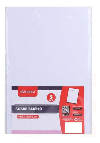 Sobre Oficio Blanco 5 Unidades 24×34 Cm