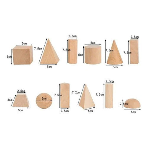 Cuerpos Geométricos Madera 12 Und