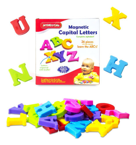 Letras Magnéticas Didácticas Mayúsculas Con Braille