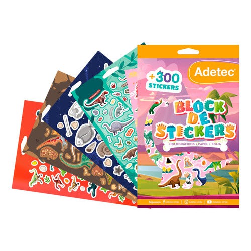 Block De Stickers Dinosaurios