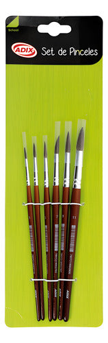 Set Pincel Escolar 6 Un