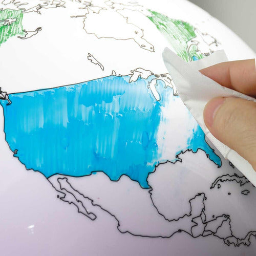 Globo Terraqueo Para Pintar 28 Cm