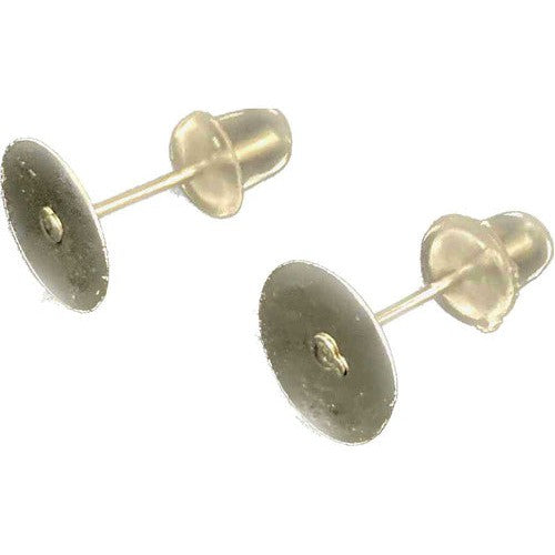 Set 25 Pares Aros Tachuela 8mm Con Goma Manualidades Hama