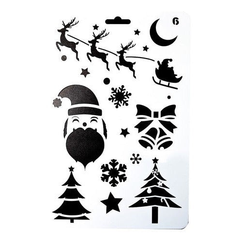 Plantilla Stencil 17x26 Cm Diseños Navidad