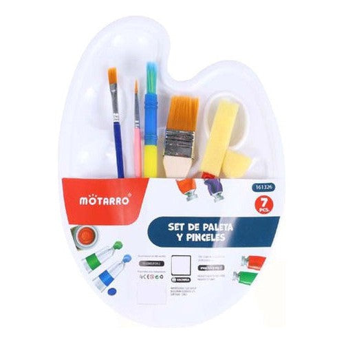 Set De Paleta Y Pinceles Para Pintar