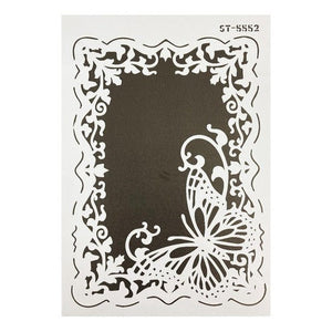 Plantilla Flexible Stencil A4 Diseño Mariposas