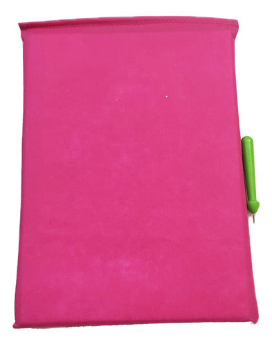 Tabla Para Punzar 25x33 Cm + Punzón Escolar Rosado