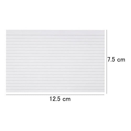 Fichas Tarjetas Bibliográficas Blancas 100 Un 7.5x12.5 Cm