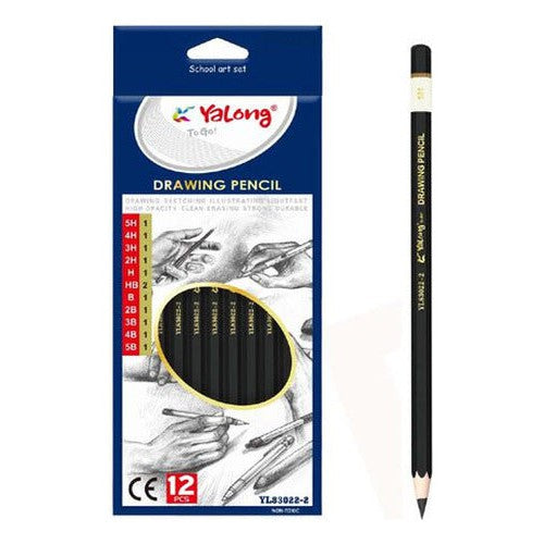 Set 12 Lápices Grafito Graduados 5h Al 5b