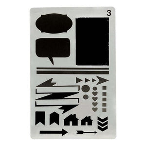 Plantilla Flexible Stencil Diseños Figuras Planner