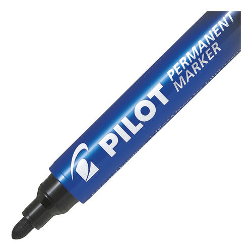 Marcador Permanente Sca100 Fino Azul