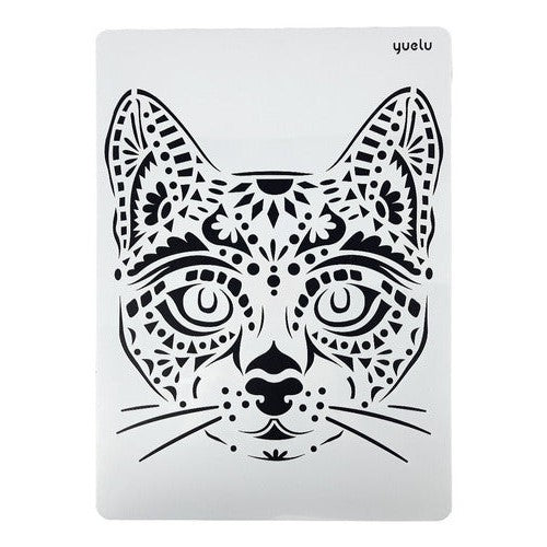 Plantilla Flexible Stencil Diseño Gato