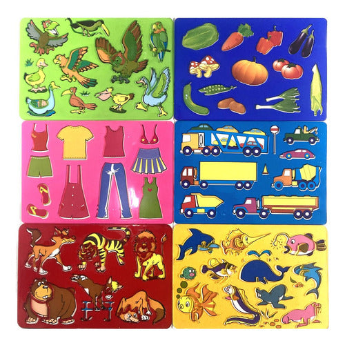 Set 6 Plantillas Stencil Diseños 12,5x18,5cm Plástica