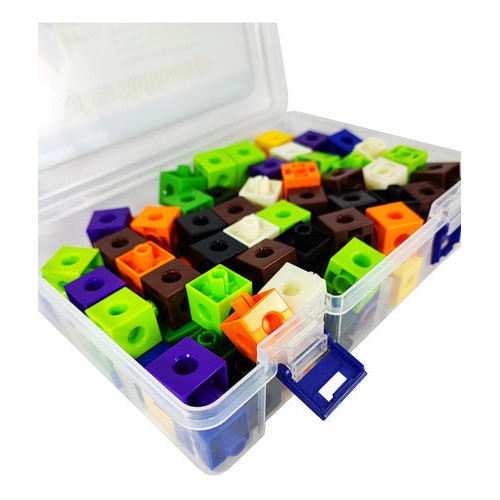 Cubos Conectores Multiencaje 10 Colores 100 Unidades En Caja