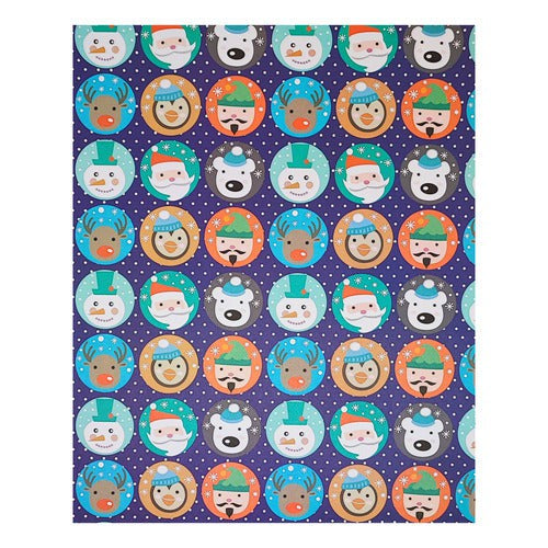 Papel De Regalo Navidad Satín (5 Pliegos) 50x70cm