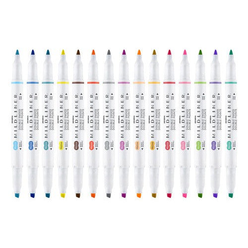 Marcadores Mildliner Plumones Doble Punta Zebra 15 Piezas