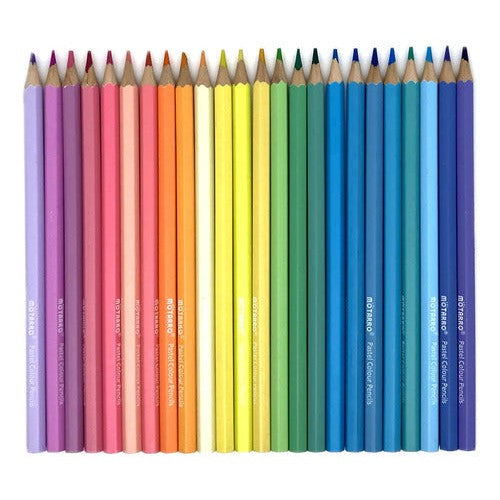 Set 24 Lápices Colores Pasteles Delgados Hexagonales