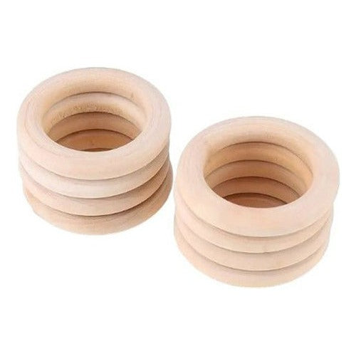 Argollas De Madera Natural Manualidades