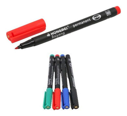 Set 4 Plumones Permanentes Punta M