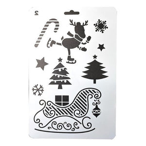 Plantilla Stencil 17x26 Cm Diseños Navidad